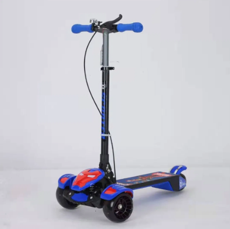 Avengers Large Foldable Kick Scooter With Light & Music - Blue