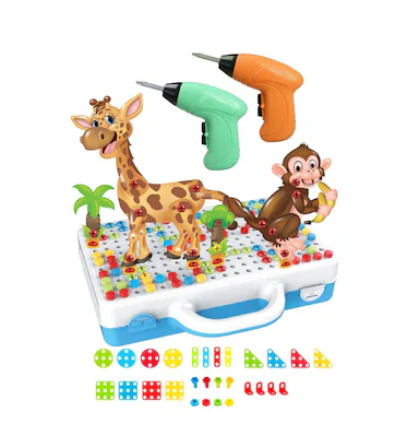 4in1 Kids 3D Puzzle Tool Box With Drill