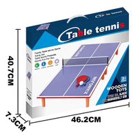 Kids Portable Wooden Table Tennis Game Set
