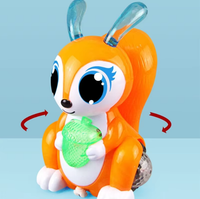 Electric Rotating Squirrel Toy With Light & Music
