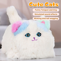 Realistic Plush Persian Cat With Wagging Tail & Winking Eyes