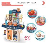 42Pcs Pretend Play Modern Steam Kitchen Set
