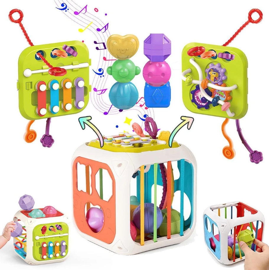 7in1 Montessori Shape Sorting Cube Toy