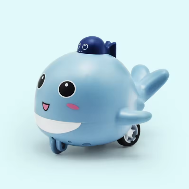 Inertial Press & Go Mini Whale Toy - 1Pc