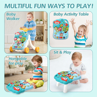2in1 Baby Musical Walker & Activity Table - Green