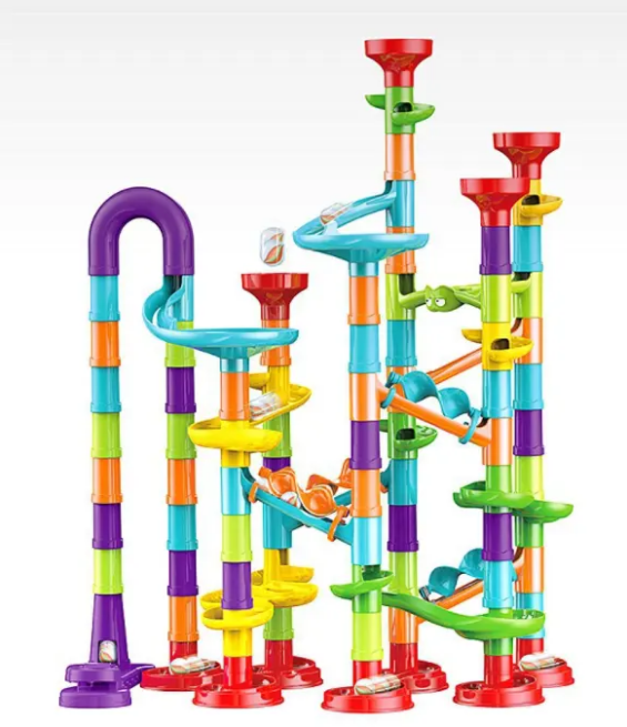 142Pcs DIY Marble Run Building Blocks Track