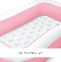 INTEX Rectangular Kids Pink Swimming Pool 66