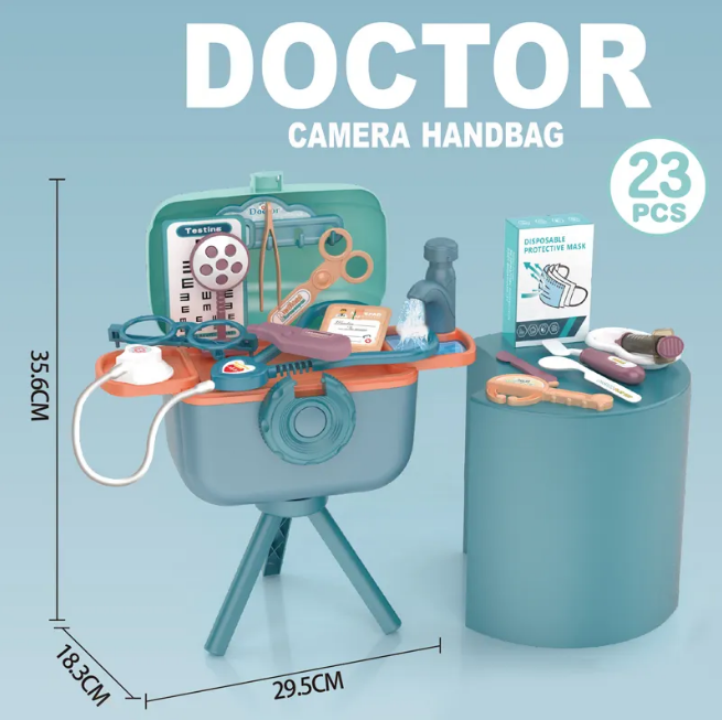 23Pcs Pretend Play Handbag Doctor Set