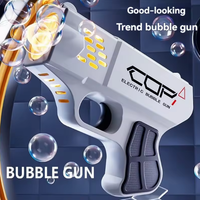 Mini Electric Space Bubble Blower Light-up Gun
