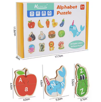 Wooden Montessori Alphabet Learning Puzzle Game