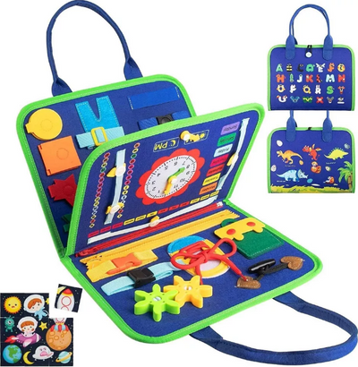 Montessori Multi-functional Activity Busy Book - Blue