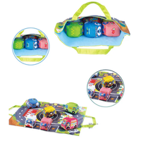 Washable Soft Vehicles Toy Set With Activity Mat