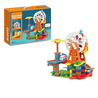 82Pcs DIY Manual Dinosaur Ferris Wheel Building Blocks