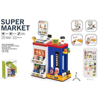 47Pcs Pretend Play Cash Register Super Market Toy