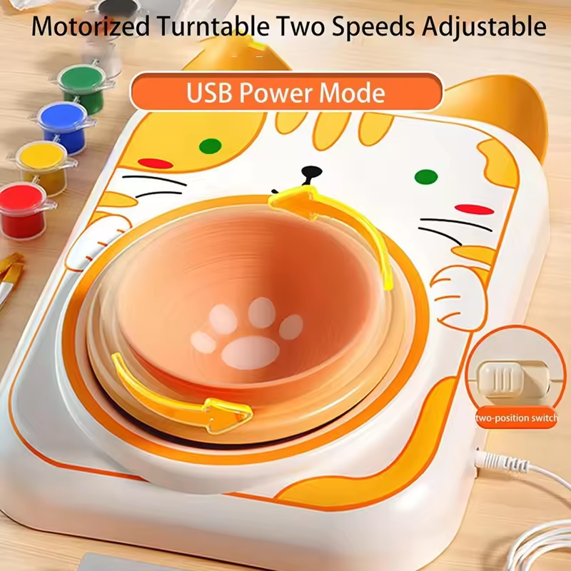 Cute Electric Pet Pottery Machine For Kids