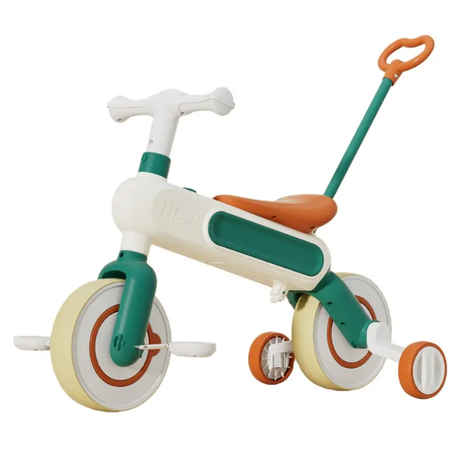 Multi-functional Ride-on Balance Tricycle With Light & Music - Green