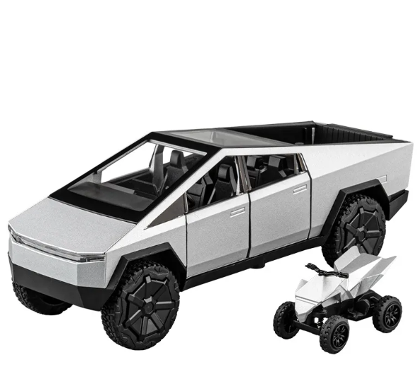 1:24 Diecast Tesla Camping Cybertruck With Bike