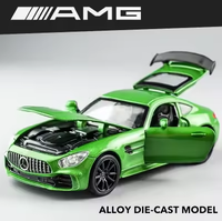 1:32 Diecast Mercedes AMG GT With Acrylic Display Box - Green