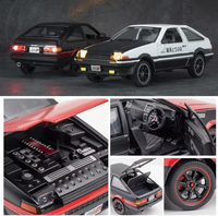 1:24 Diecast Toyota Trueno AE86 Initial D Model Car