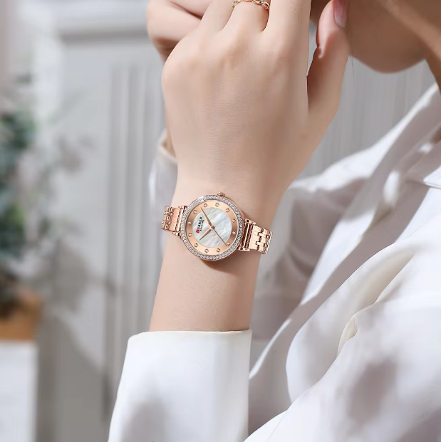 CURREN Rose Gold Stainless Steel Wrist Watch - Copy