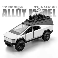 1:32 Diecast Tesla Camping Cybertruck With Bike