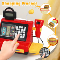 Pretend Play Burger Cash Register With Light & Sound