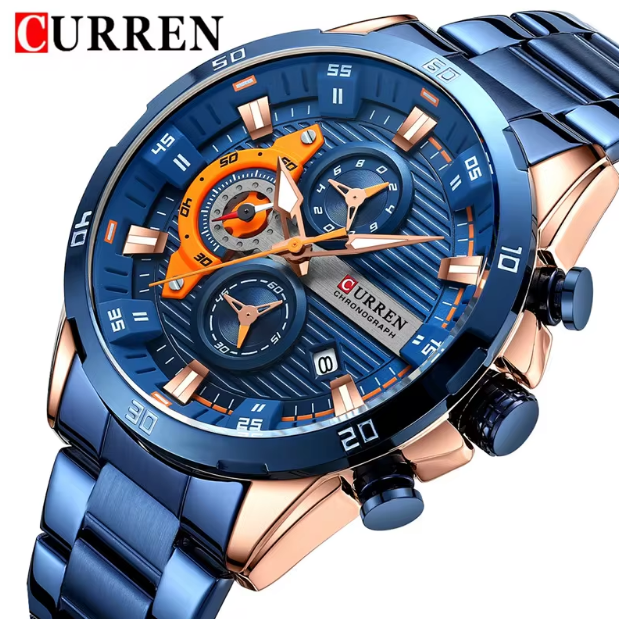 CURREN Unique Design Stainless Steel Wrist Watch - Copy