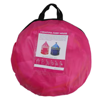 Thumbnail for Portable Cubby Tent House For Kids - Pink