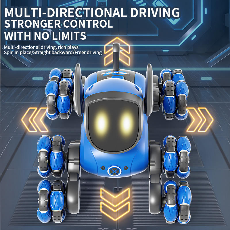 2.4G Mini RC 8 Wheels Stunt Robot Dog