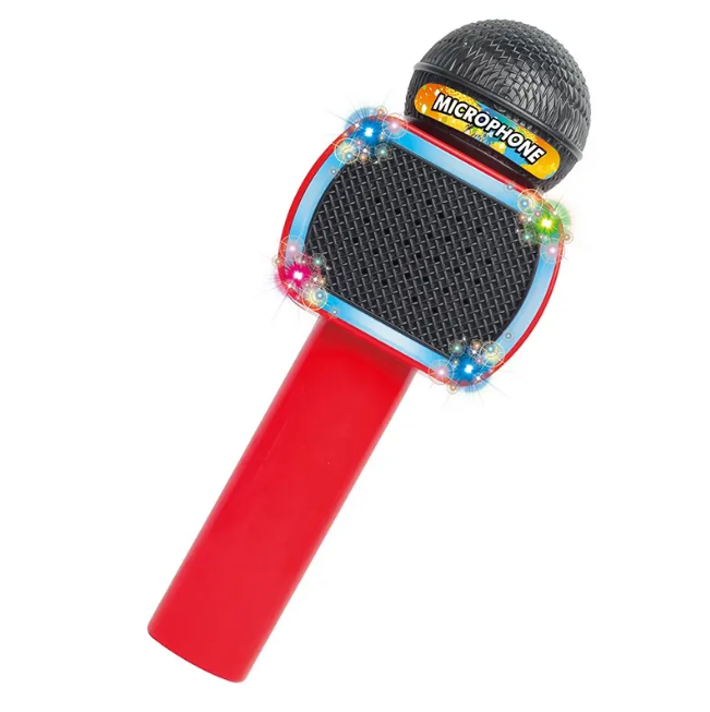 Kids Wireless Karaoke Microphone With Lights - Red