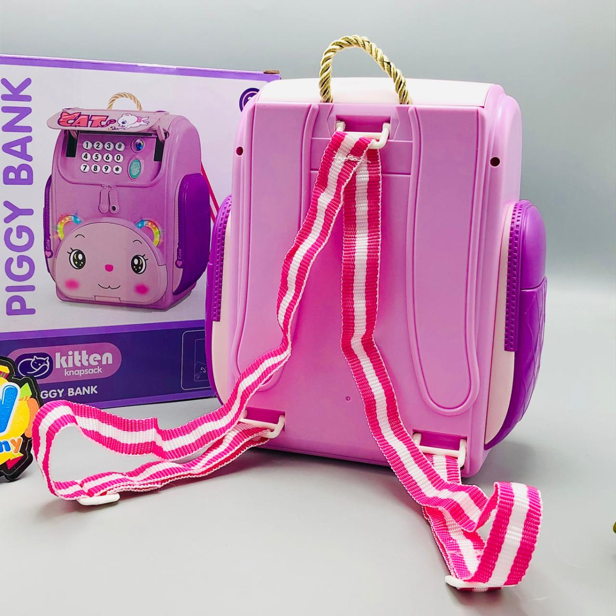 Multi-functional Kitten Knapsack Piggy Bank