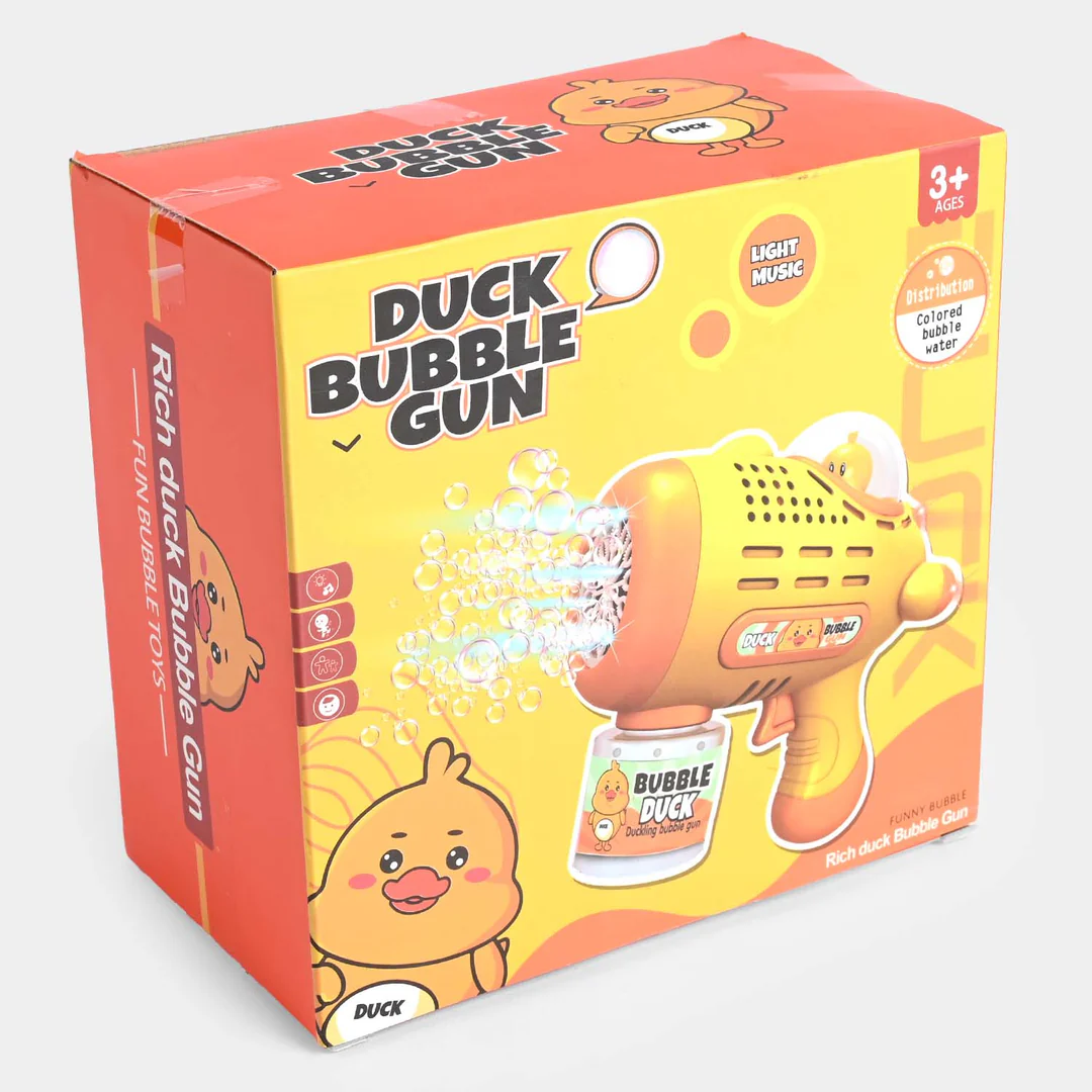 Duck Colorful Bubble Gun With Light & Music