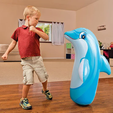 Intex 3D Inflatable Dolphin Punching Pop Bag