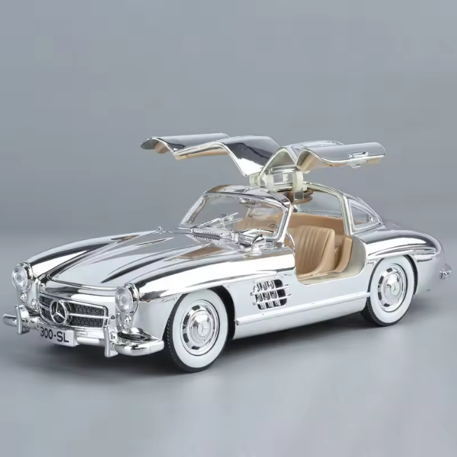 1:24 Diecast Classic Benz 300SL Crystal Color Model Car