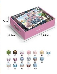76Pcs 3D Magnetic Cube Fantasy Castle Blocks