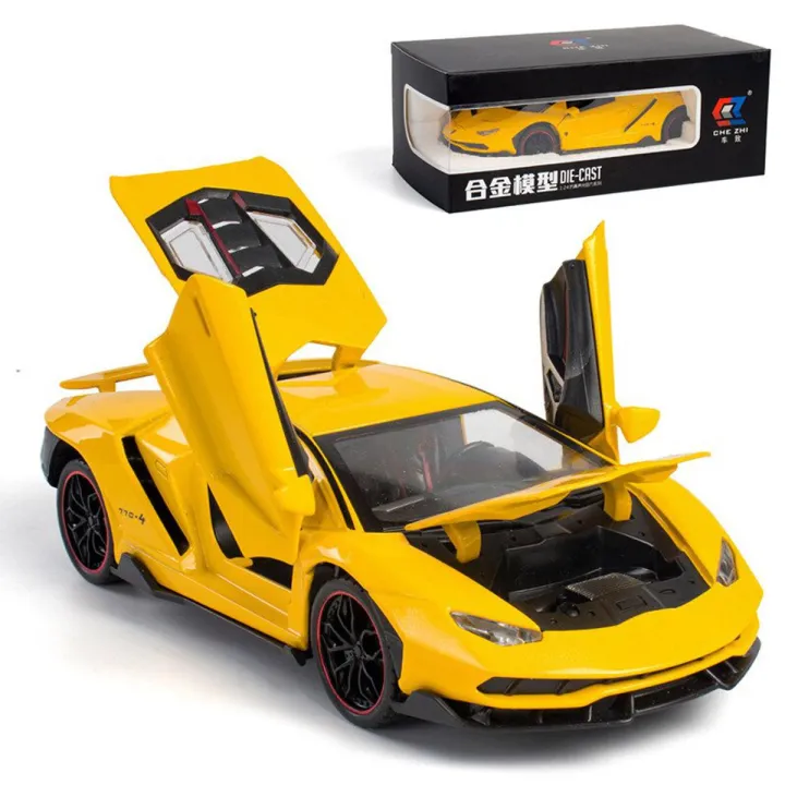 1:24 Diecast Lamborghini LP770-4 Model Car With Smoke