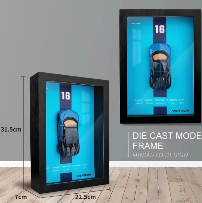 1:32 Diecast Bugatti Veyron Model 3D Photo Frame