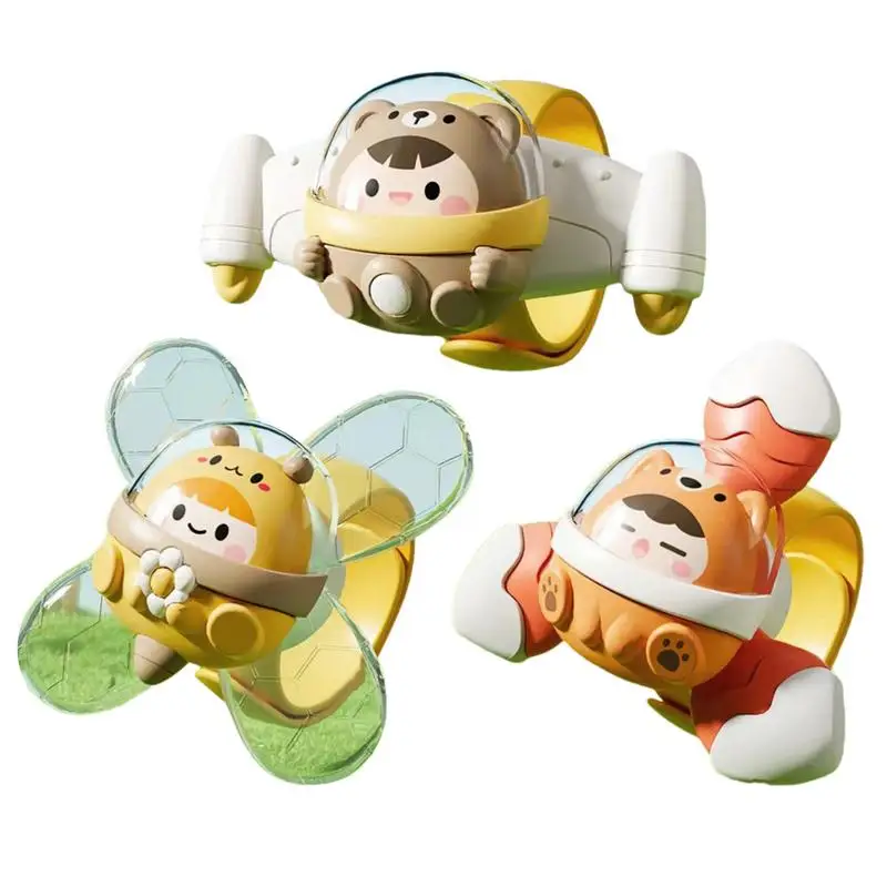 3Pcs Space Themed Baby Spinning Rattles