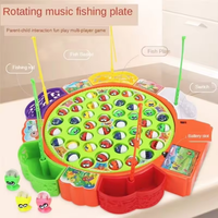 Electric 5 Players Musical Fishing Game With 45 Fish