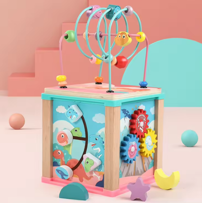 Wooden Multi-functional Activity Winding Bead Toy