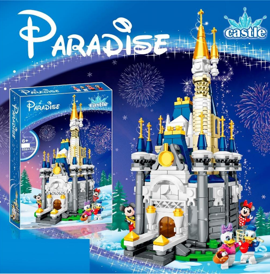 556Pcs Disney Mickey Mouse Paradise Castle Set