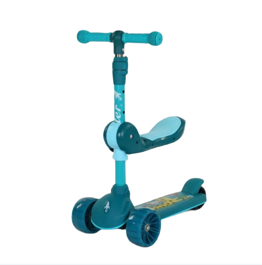 2in1 Adjustable Height Kids Scooter - Sky Blue
