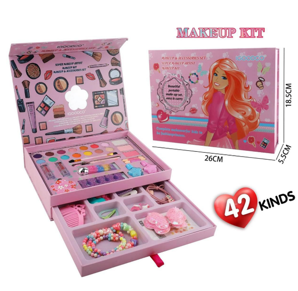 42Pcs Fashion Princess Makeup & Jewellery Set