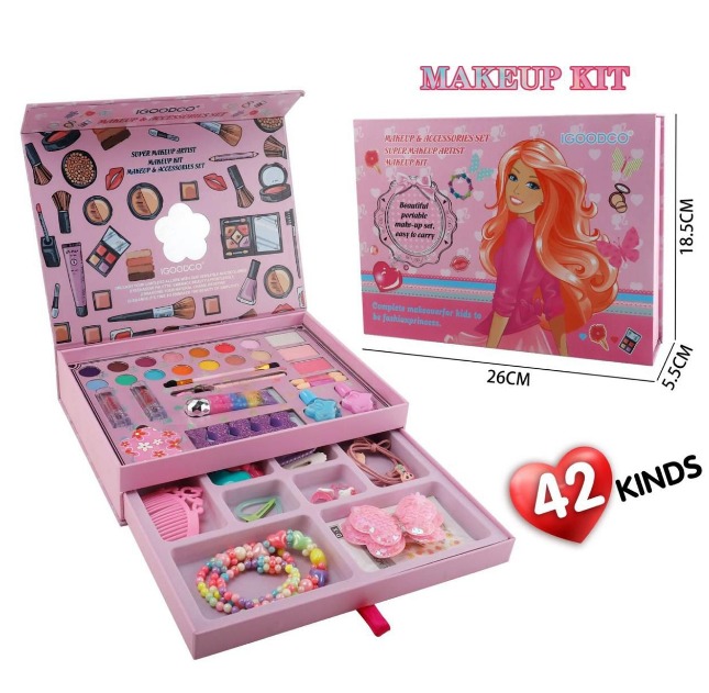 42Pcs Fashion Princess Makeup & Jewellery Set