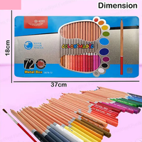 Thumbnail for 72Pcs Water Color Pencils Set With Tin Box