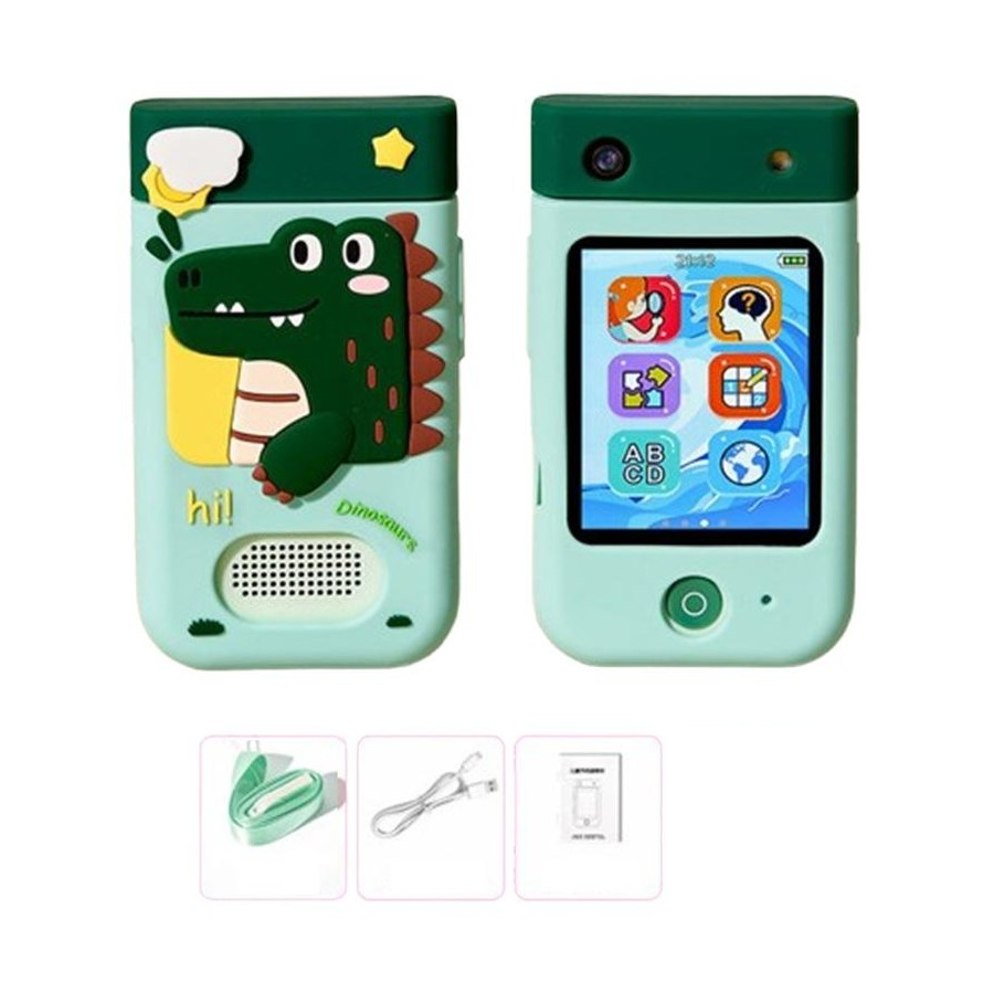 Kids Dinosaur Rotating Dual Camera Digital Touch Phone