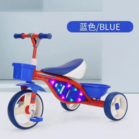 Kids Ride-on Tricycle With Front & Rear Baskets - Blue