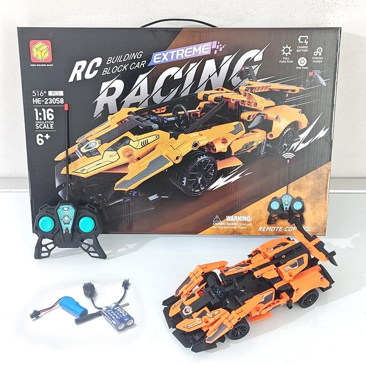DIY 516Pcs RC 1:16 Sports Racing Building Blocks Model