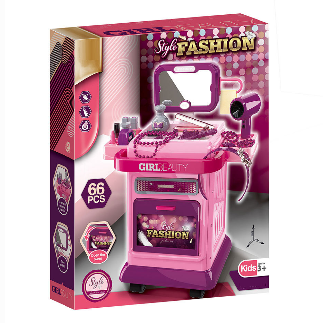 31Pcs Pretend Play Girls Fashion Trolley