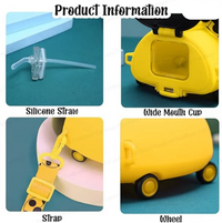 550ml Ladybug Sipper Water Bottle With Moving Wheels